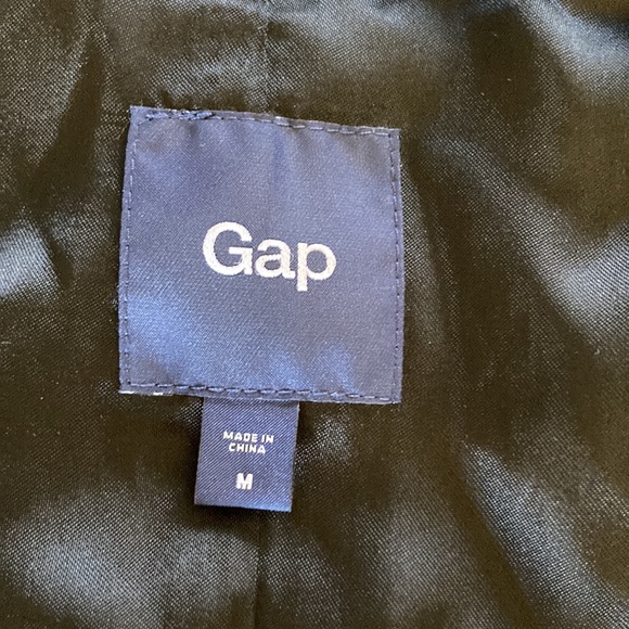 VTG GAP women’s vest sz m black viscose wool pockets & back tie silk like back - Picture 2 of 4